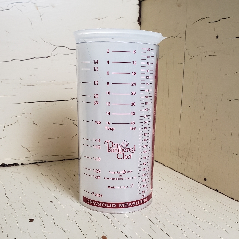 The Pampered Chef Dry/Solid & Liquid Measuring Cup Made in USA 🇺🇸